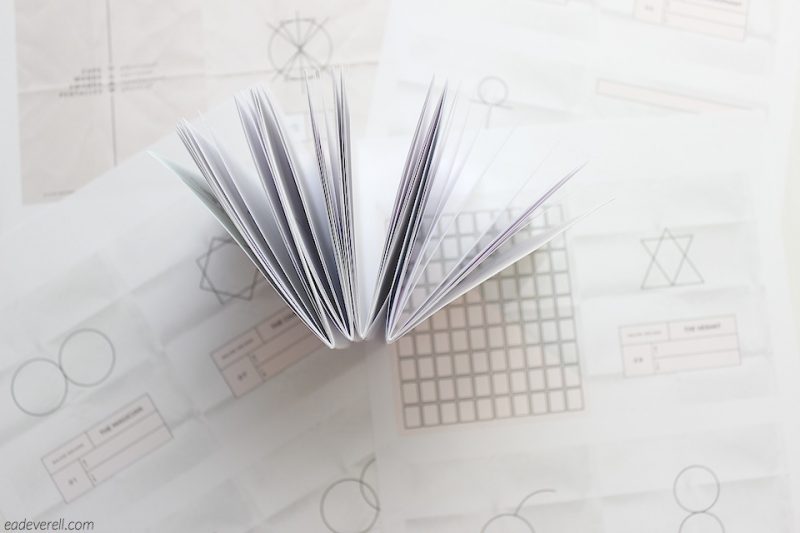 Tarot Journal - Stick the signatures back-to-back