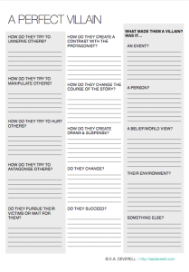 writing worksheet