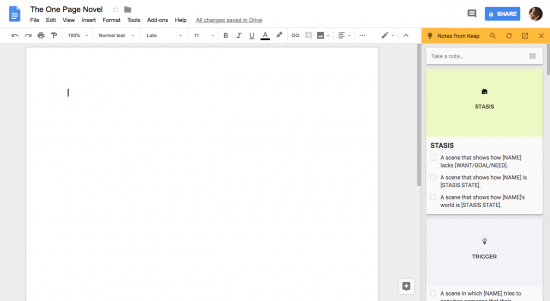 Google Keep Headers