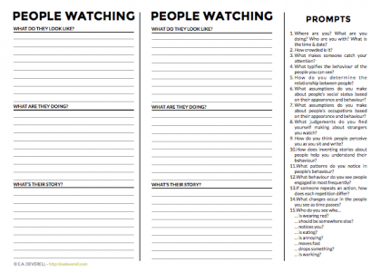 Writing journal worksheet