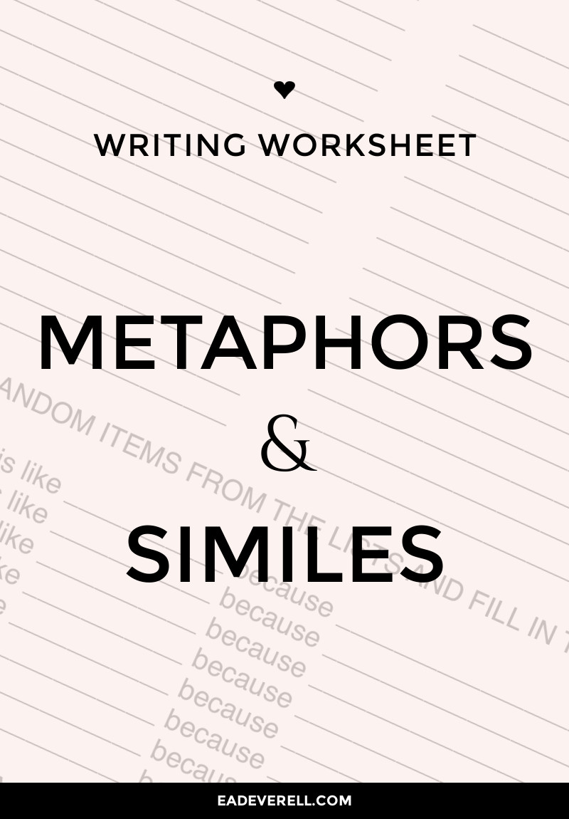 Metaphor and Simile Worksheet