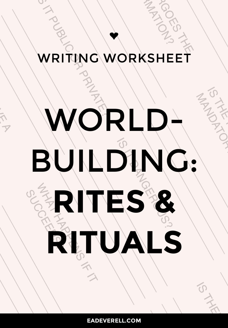 Worldbuilding - Rites and Rituals