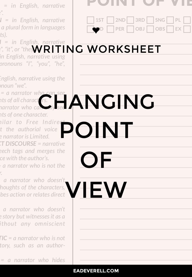 An Alternative Point of View - creative writing blog Inside Point Of View Worksheet 11