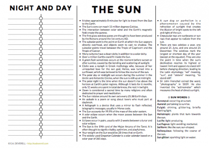 Writing worksheet