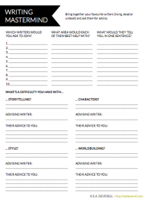 creative writing worksheet