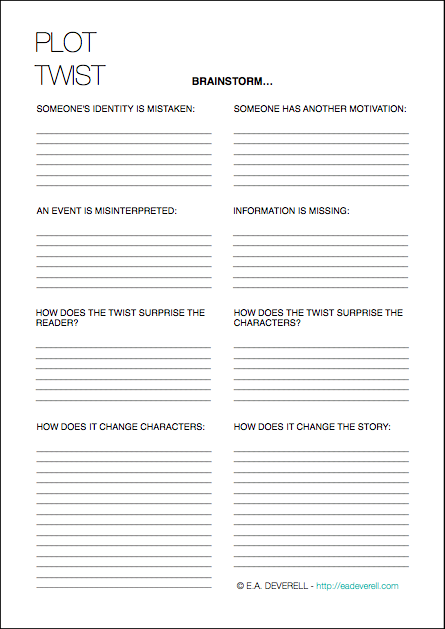 Story Plot Chart Worksheet